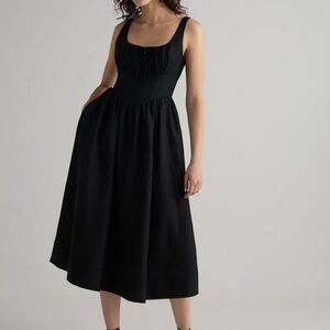 Quince 100% European Linen Corset Midi
Dress
